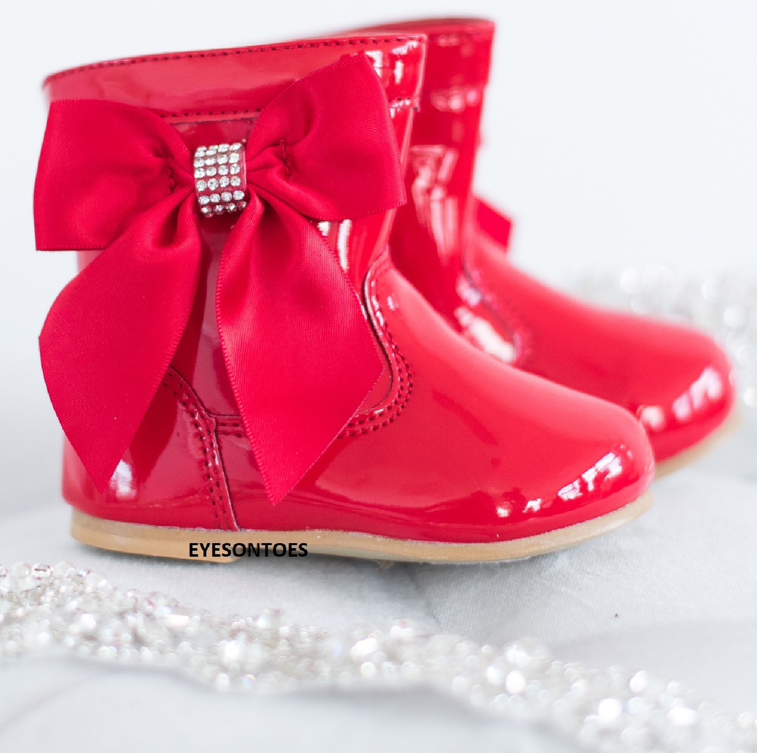 childrens patent ankle boots